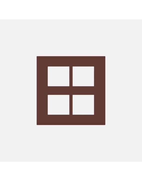 Norisys Square Series 8M Vartical Smart Plate with Frame - Cocoa Brown - S7609.25