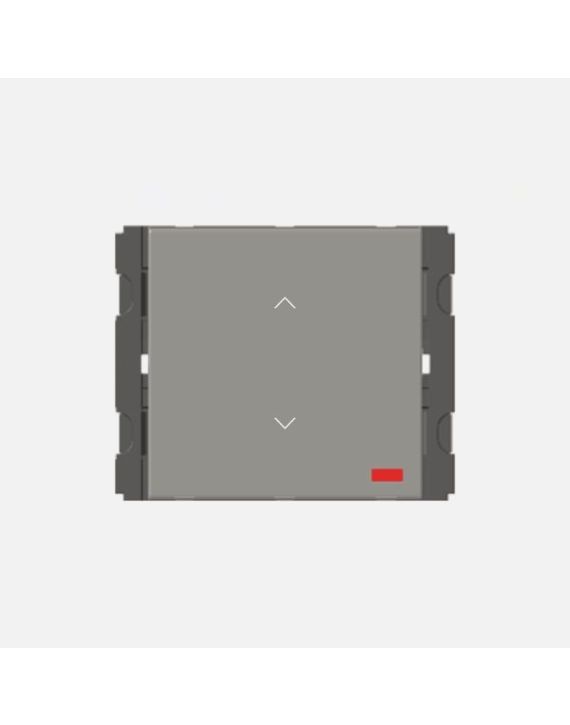 Norisys Cube Series Vertical Palm Switch 6A 2 Way Double Pole With Indicator - 2 Module - Quartz Gray - V5281.02
