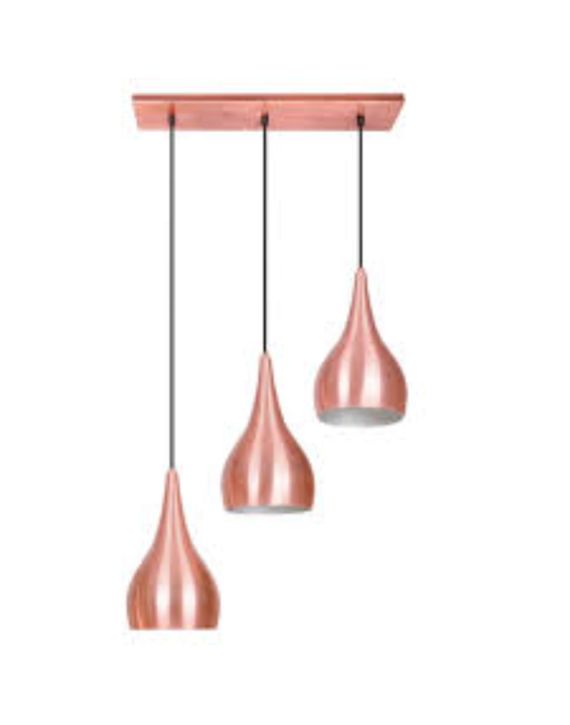 Philips Blithe 20W 550x350x1500mm Rosegold & Silver Decorative Pendant Hanging Light - 58078-2