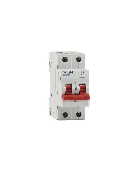 Philips SafeTec 40A Double Pole Isolator - Grey - 913713935049