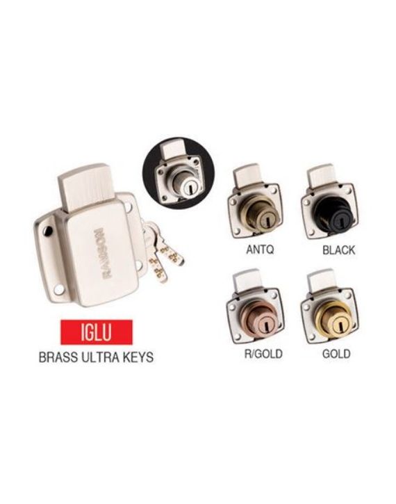 Ramson Igul Satin Antique Pad Lock With Brass Ultra Keys RAM-IGUL-SANT