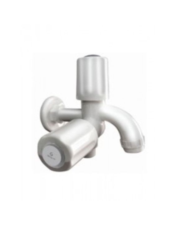 Glimpse Ptmt 2 Way Bib Cock With Wall Flange RO-3105