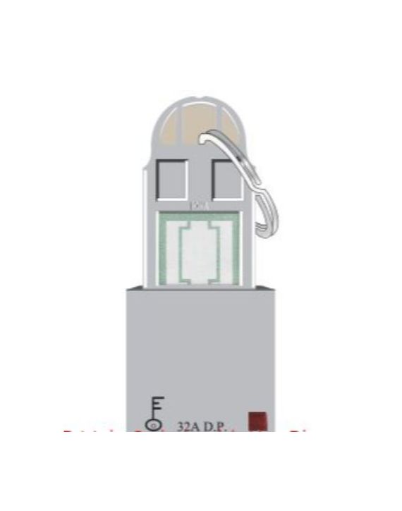 Anchor Roma 32A DP Main Switch with Key Ring Tag2 Module 21770S