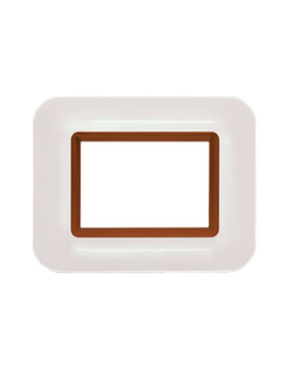 Anchor Roma Hue Cover Plate with Frame 9 Module Horizontal Copper White 66809WHC