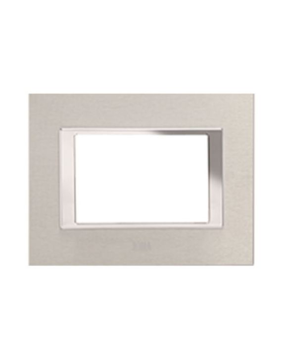 Anchor Roma Cover Plate 8 Module Horizontal Brushed Aluminium 66908BA