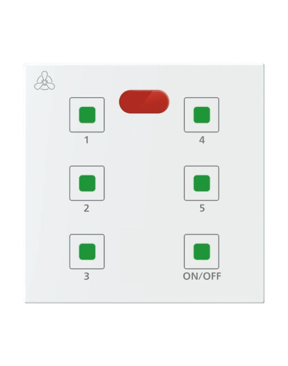 Anchor Roma Urban Fan Regulator 100W, 240V Modular Touch Switch with Remote-71008-RC-White