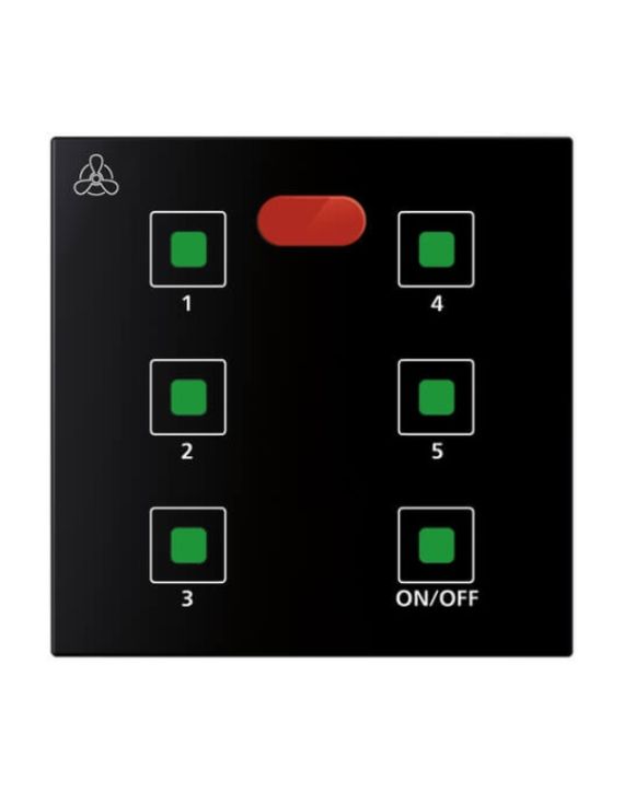 Anchor Roma Urban Fan Regulator 100W, 240V Modular Touch Switch with Remote-71008B-RC-Black