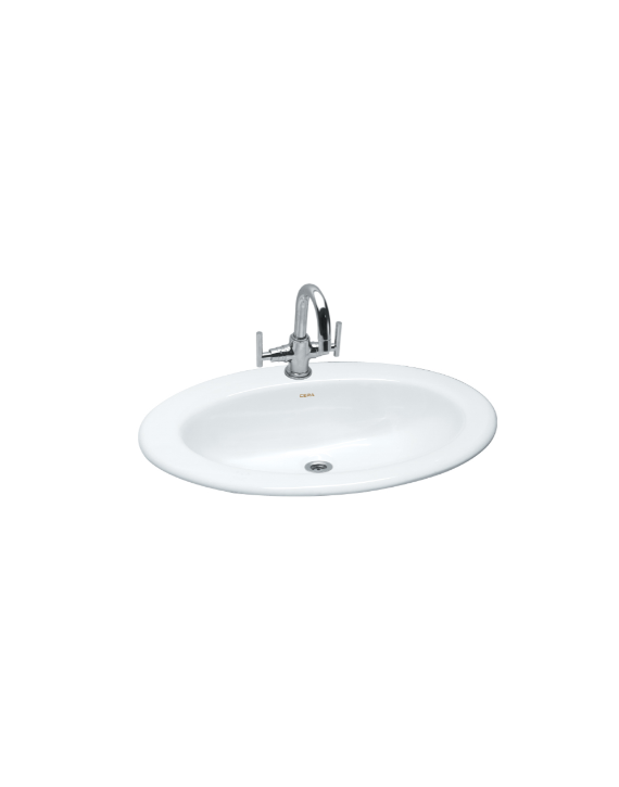 Cera Circular Snow White Counter Wash Basin-S2030115
