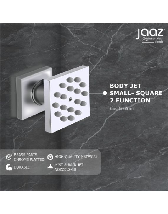 Jaaz Brass 55x55mm 2 Way Function Square Body Jets Exposed SBJ-2F