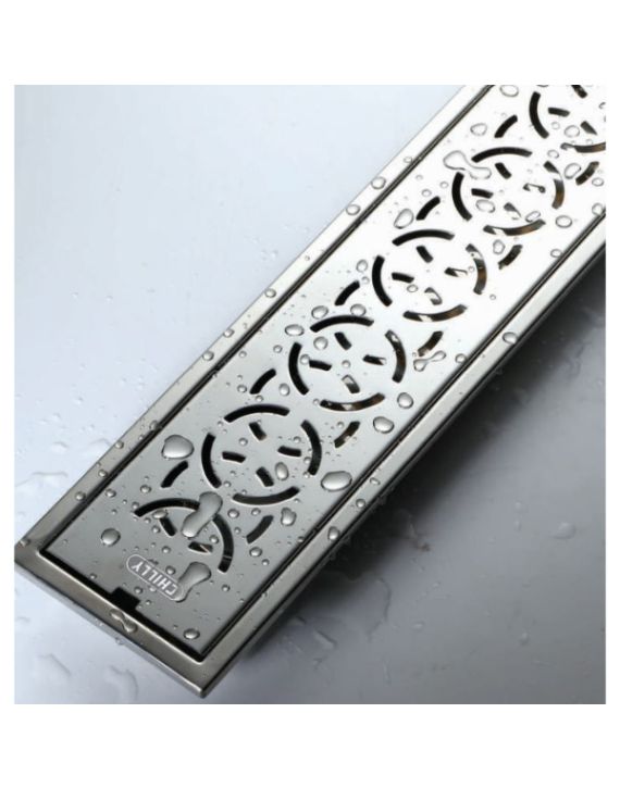 Chilly LI Liena Matt Finish 600x150mm Eco Friendly Beaded Shower Floor Drainer SC-LI-600150-B-Matt