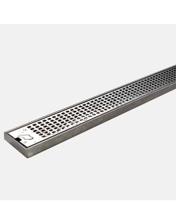 Chilly SQ Squares Gloss Finish 450x100mm Eco Friendly Seamless Shower Floor Drainer SC-SQ-450100-S-Gloss