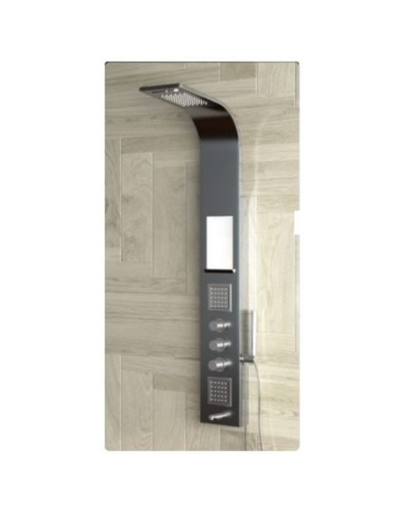 Jaaz Aqua 160x20cm Brush & Stainless Steel Finish Steel Anti fingerPrint Shower Panel
