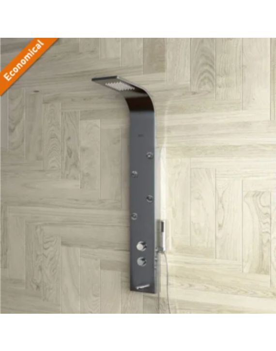 Jaaz Nova 146x21cm Brush & Stainless Steel Finish Steel Anti fingerPrint Shower Panel Nova
