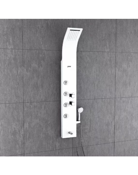 Jaaz Zander 144x20cm White Matte Aluminium Shower Panel Zander-White