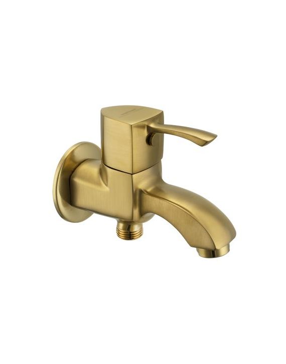 Somany French Collection Arizona Brushed Gold Finish 15mm 2 Way Bib Cock Somany-272211400251-BG