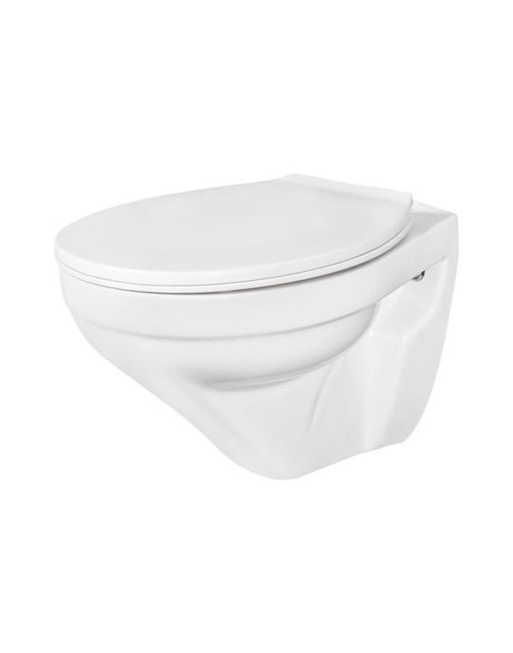 Somany Signature Collection Atina 360x510x365mm White Wall Mounted Closet With Ezee Close Slim PP Seat Cover Somany-Atina-360x510x365