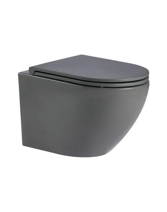 Somany French Collcetion Canele 360x490x375mm Matt Black Closet with Blind Installation UF Ezee Close Seat Cover Somany-Canele-360x490x375-MB