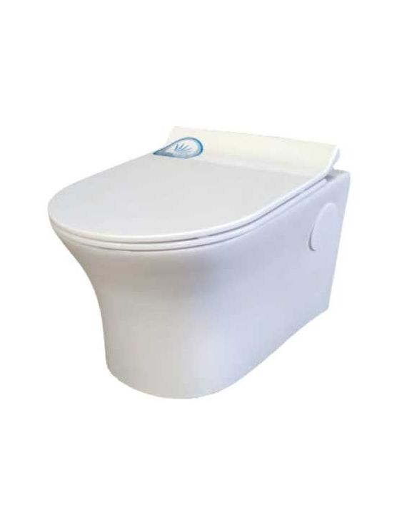 Somany Signature Collection Deniza 370x500x325mm White Wall Mounted Closet With Ezee Close Slim UF Seat Cover Somany-Deniza-370x500x325