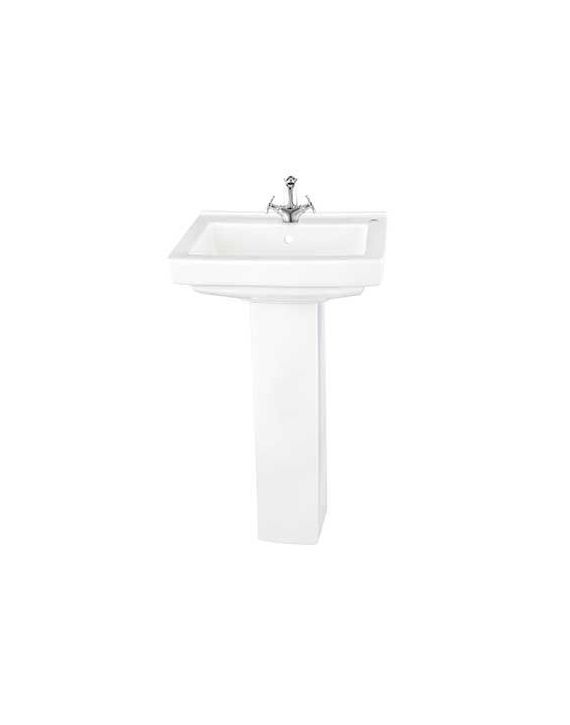 Somany Signature Collection Fiana 500x400x855mm White Floor Mounted One Piece Full Pedestal Wash Basin Somany-Fiana-500x400x855