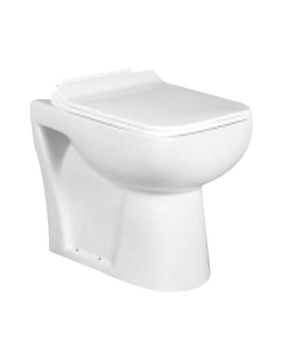 Somany Signature Collection Orbon 350x555x400mm White S Trap Wall Mounted Closet With Ezee Close Slim PP Seat Cover Somany-Orbon-350x555x400