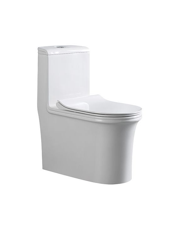 Somany French Collcetion Theo 375x660x755mm White One Piece Closet with S Trap UF Ezee Close Seat Cover Somany-Theo-375x660x755-S-300