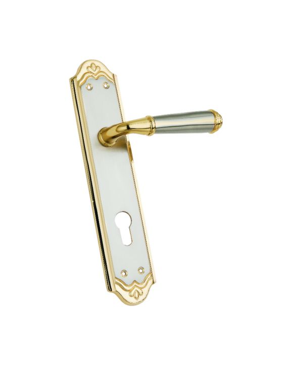 Tyler Brass Door Handle With Mortise Lock-MH-1027-08KY-Nickle Silver